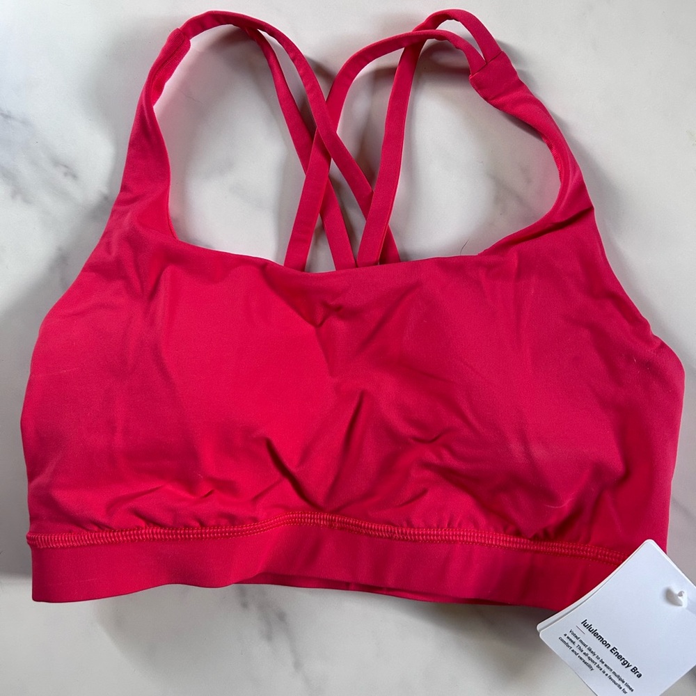 Lululemon Athletica Vibrant Pink Energy Bra NWT